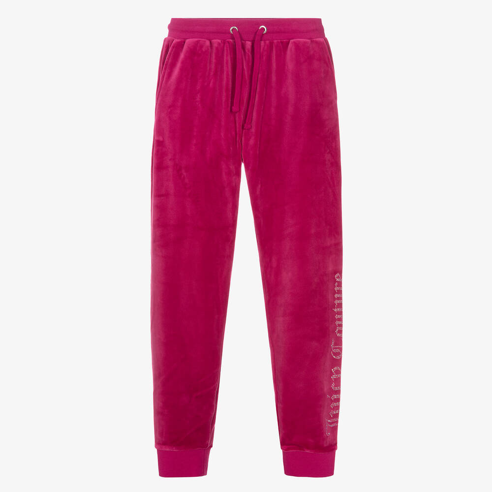 Juicy Couture - Bas jogging rose velours ado | Childrensalon