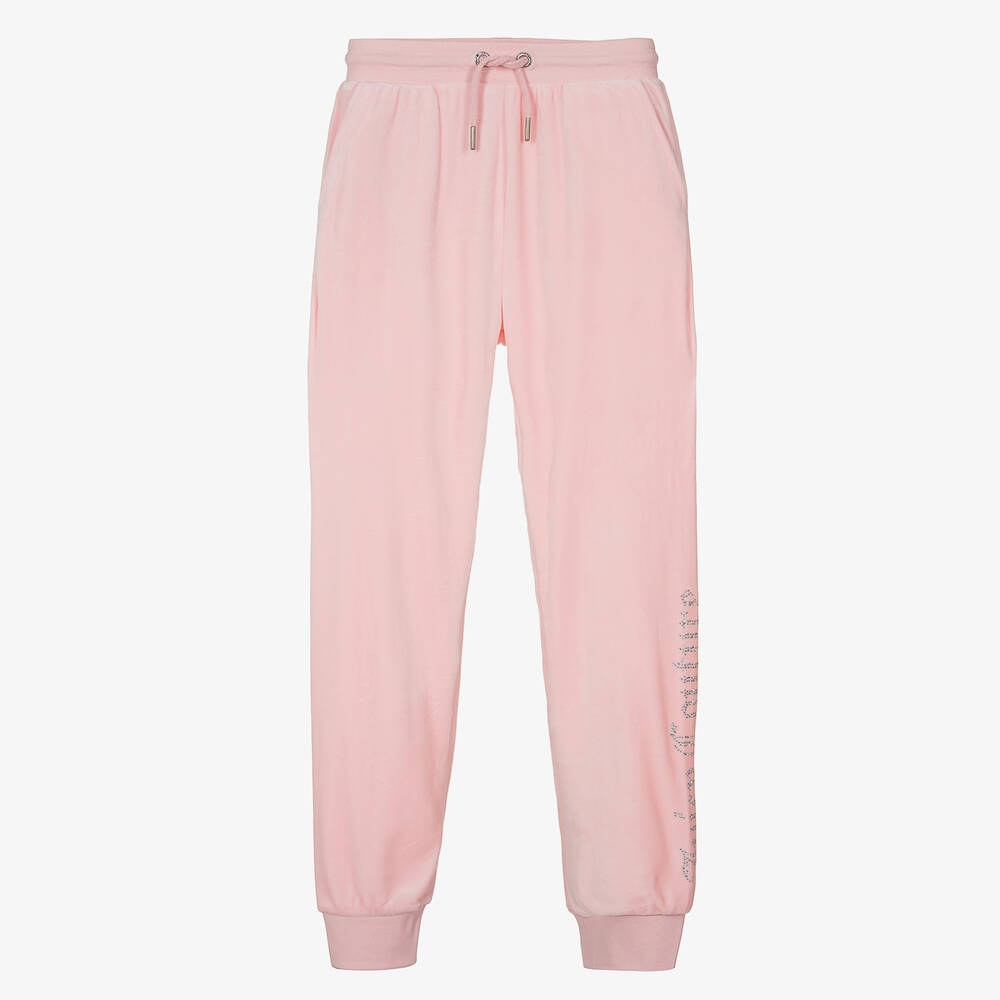 Juicy Couture - Bas de jogging rose en velours ado | Childrensalon