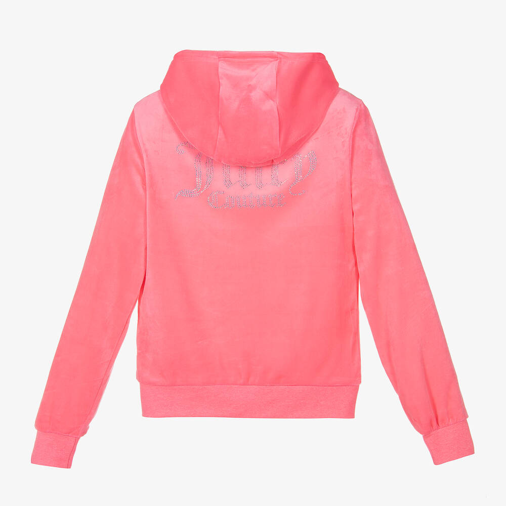 Pink velour hoodie online