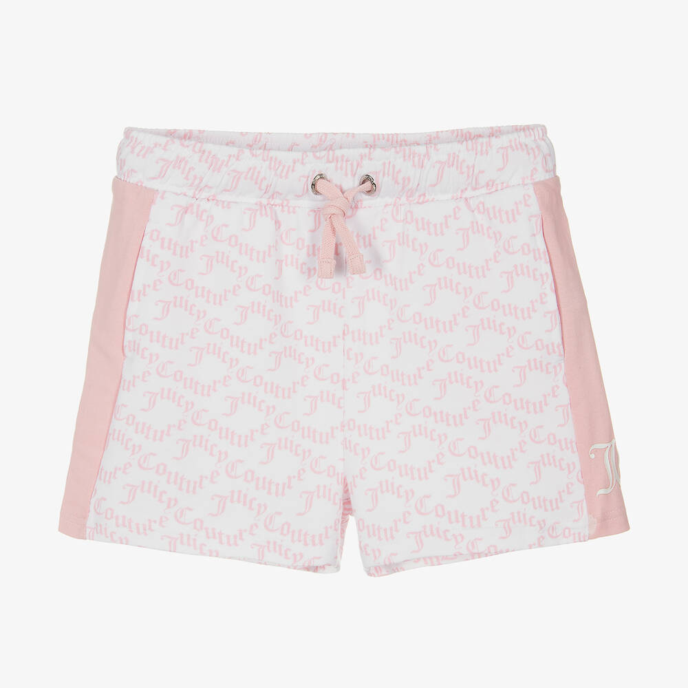 Juicy Couture - Розово-белые хлопковые шорты | Childrensalon