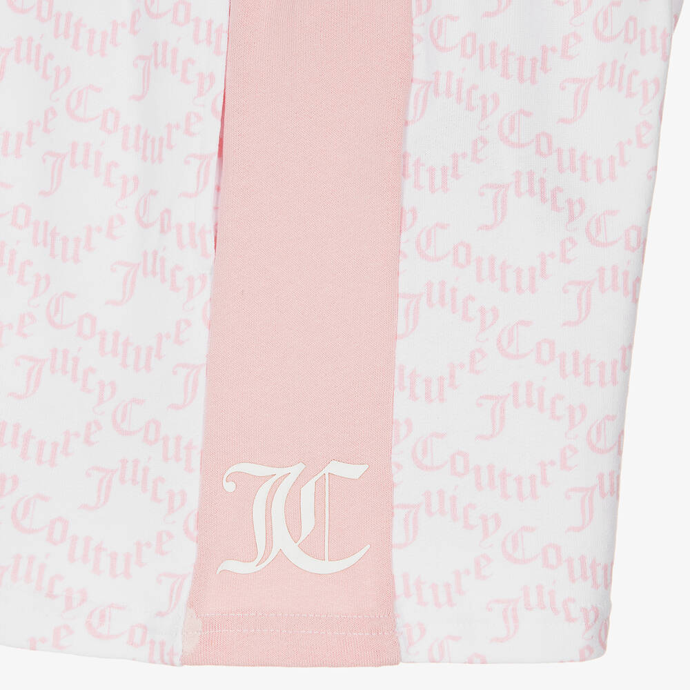 Juicy Couture-Розово-белые хлопковые шорты | Childrensalon Outlet