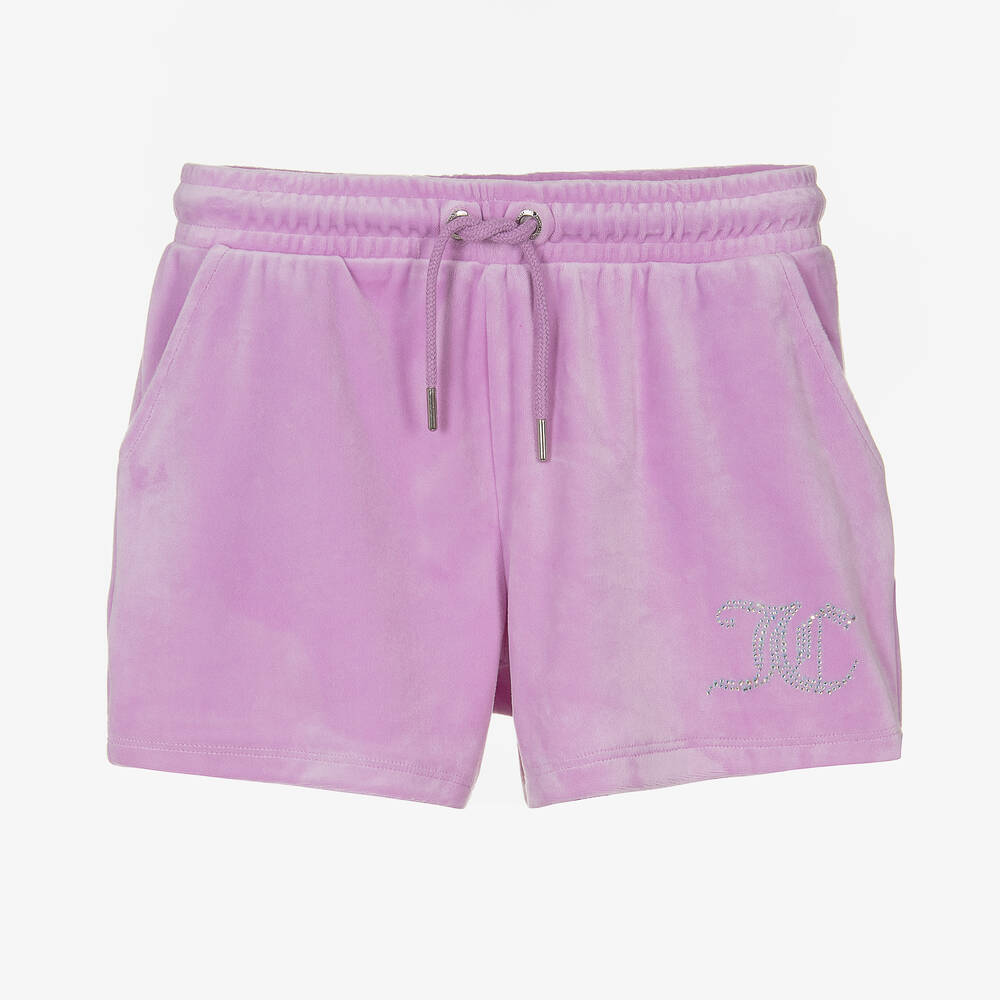 Juicy Couture - Teen Girls Purple Velour Shorts | Childrensalon