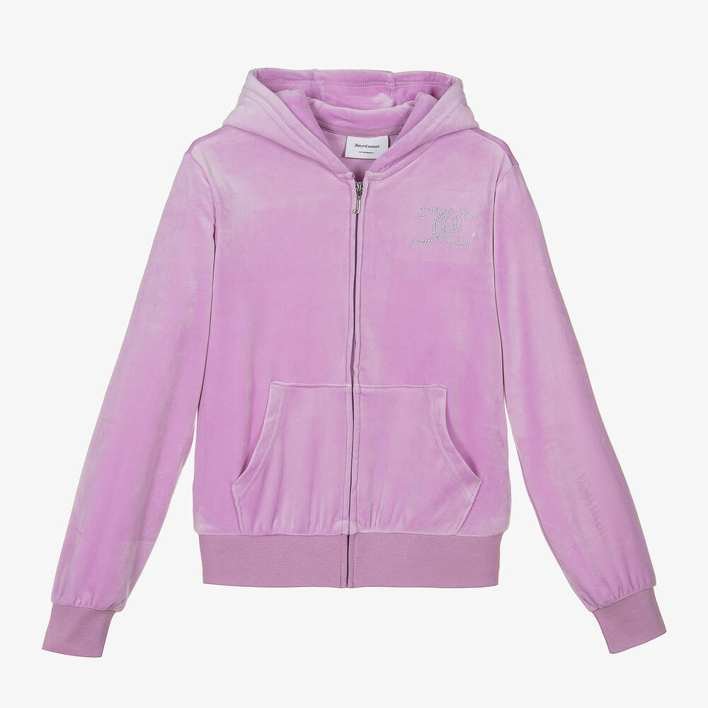 Juicy Couture - Sweat à capuche violet zippé ado | Childrensalon