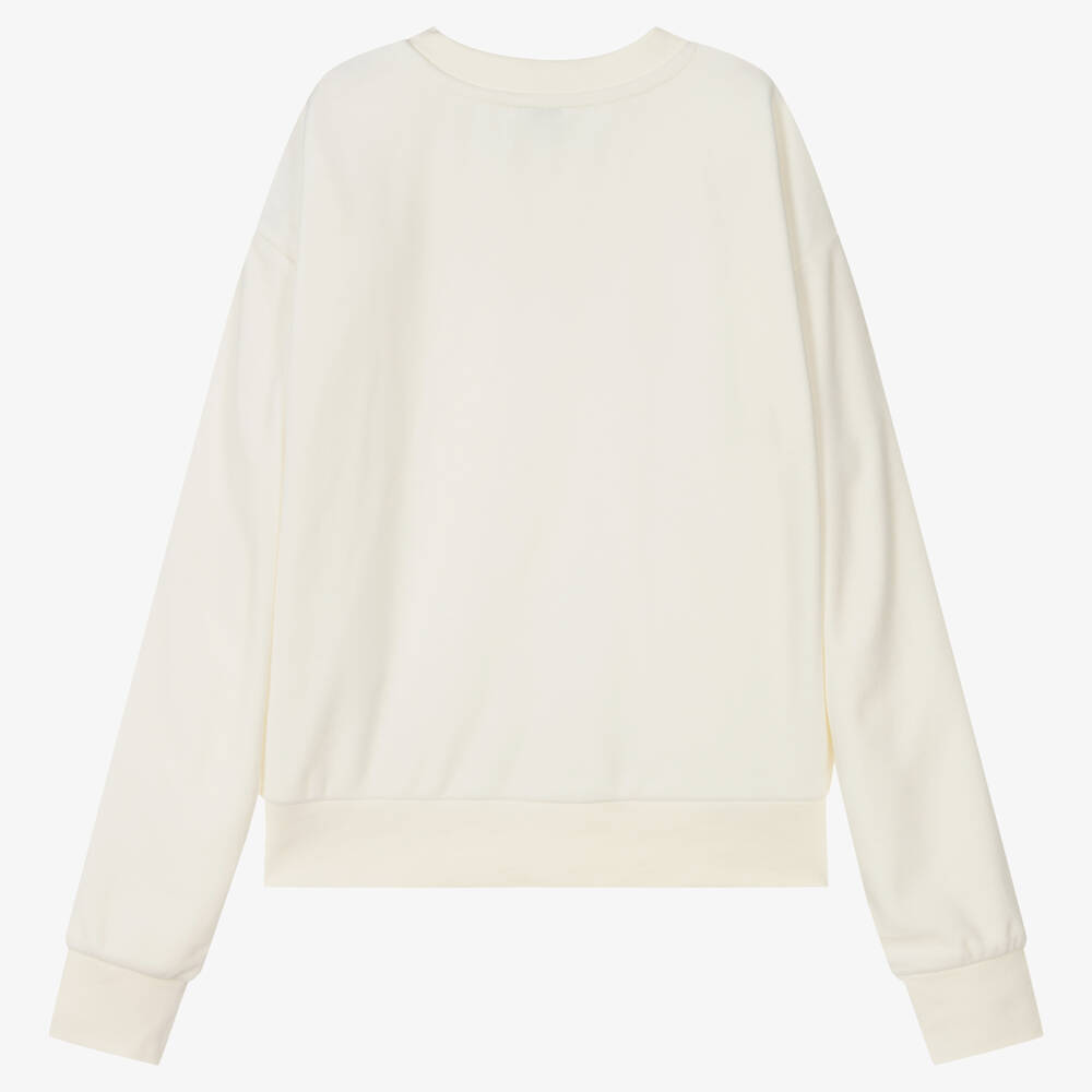 Juicy Couture-Teen Ivory Velour Sweatshirt | Childrensalon Outlet