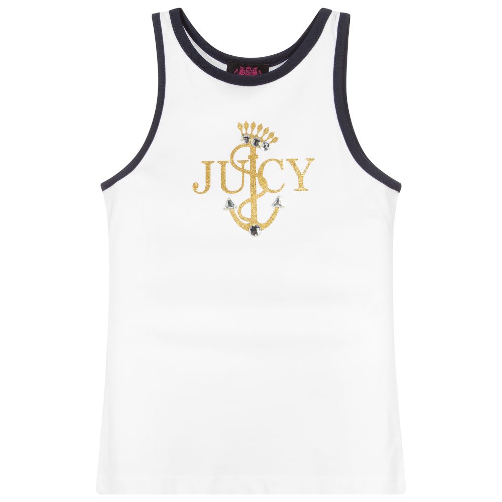 Juicy Couture - White & Navy Blue T-shirt | Childrensalon