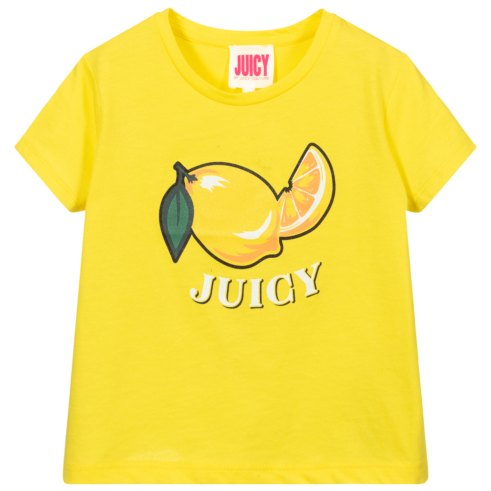 Juicy Couture - Yellow Lemon Logo T-Shirt | Childrensalon