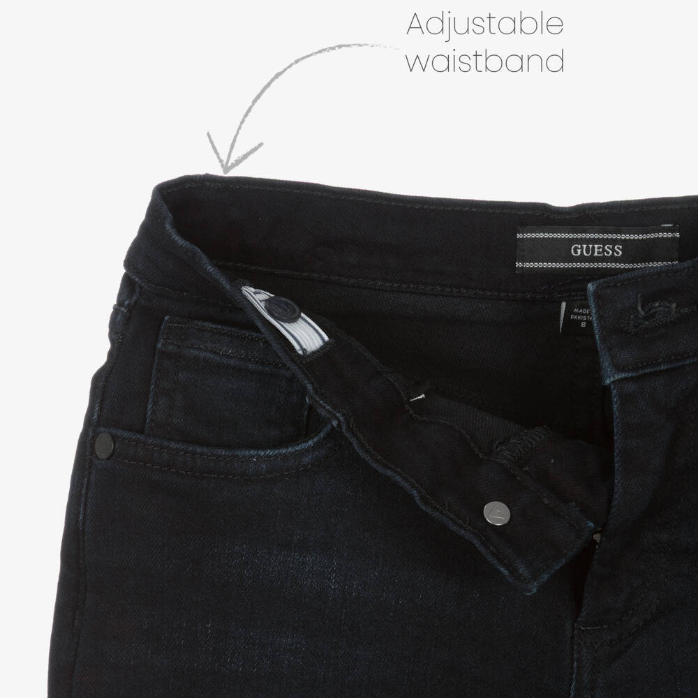 Guess-Junior Boys Dark Blue Straight Fit Denim Jeans | Childrensalon Outlet