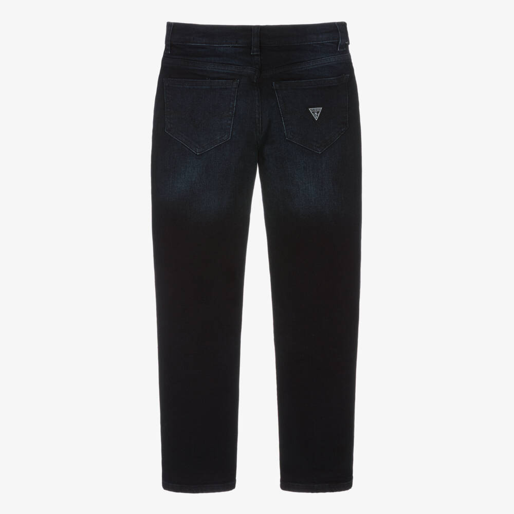 Guess-Junior Boys Dark Blue Straight Fit Denim Jeans | Childrensalon Outlet