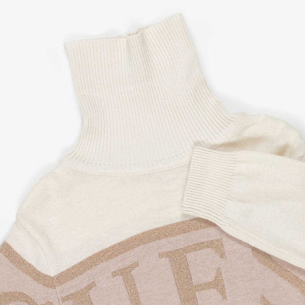 Guess-Junior Girls Ivory Roll Neck Sweater | Childrensalon Outlet