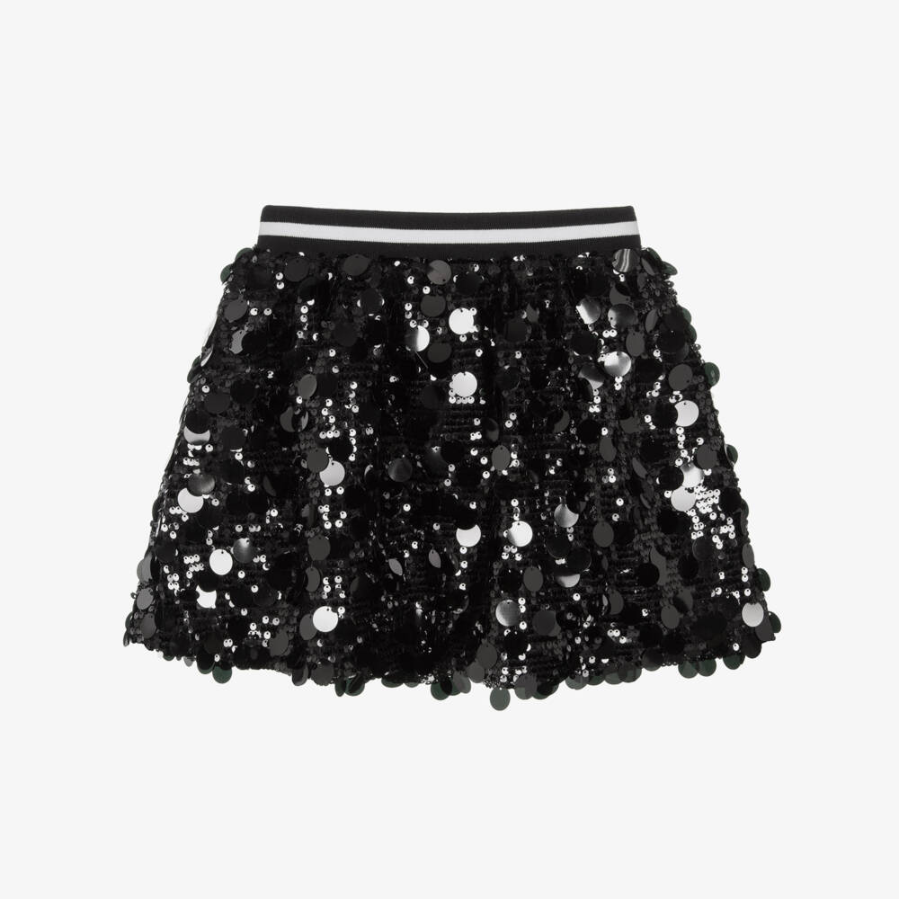 Guess-Junior Girls Shiny Black Sequin Skirt | Childrensalon Outlet