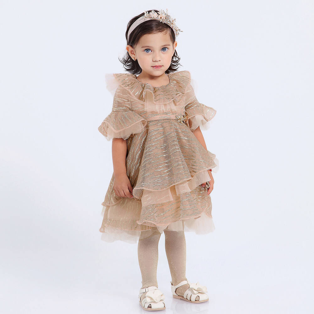 Junona-فستان شيفون لون زهري | Childrensalon Outlet