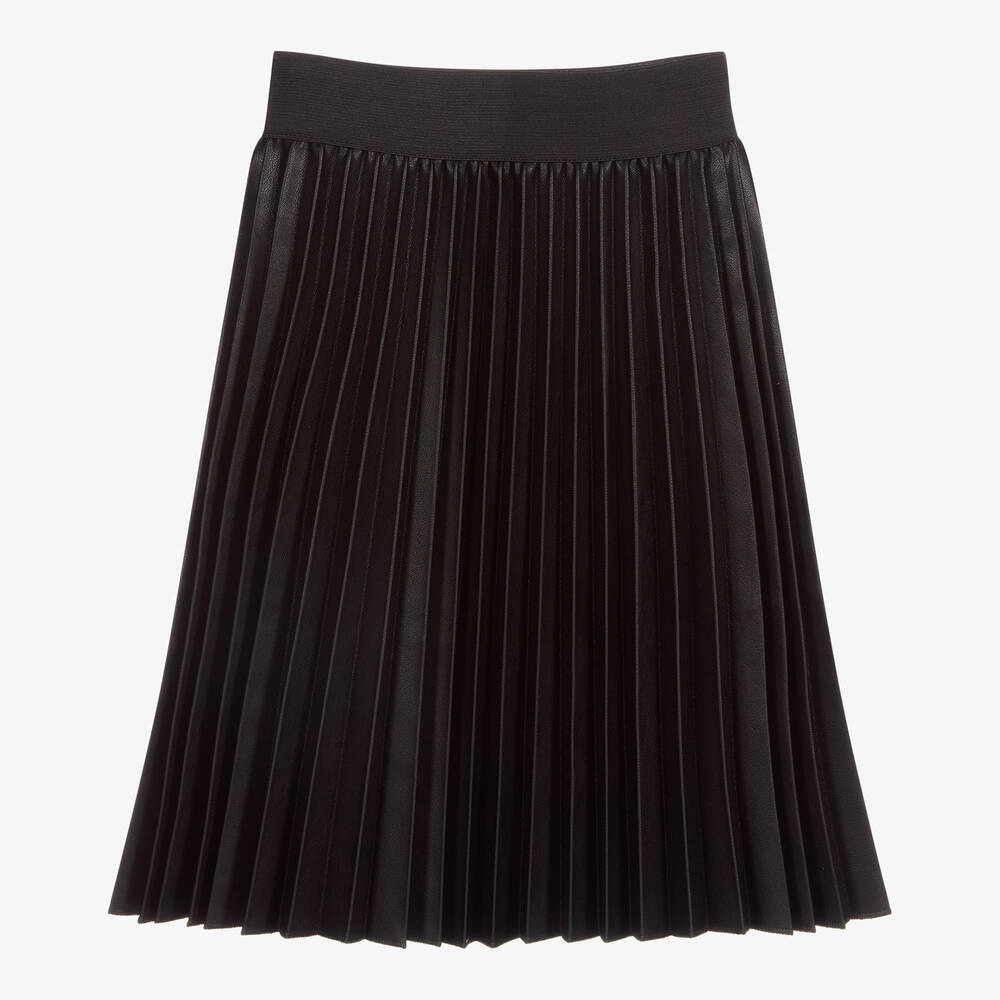 Junona-Black Faux Leather Skirt | Childrensalon Outlet