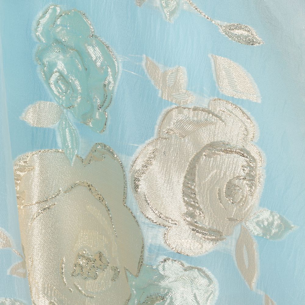 Junona-Золотисто-голубое жаккардовое платье | Childrensalon Outlet