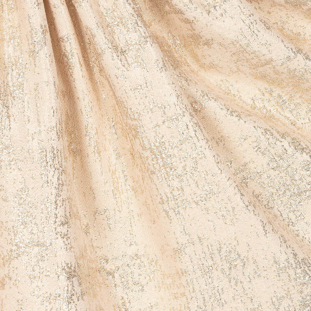 Junona-فستان جاكارد لون بيج وذهبي | Childrensalon Outlet