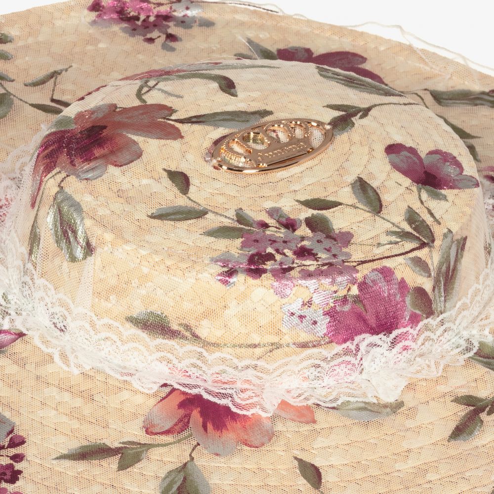 Junona-قبعة قش لون بيج للبنات | Childrensalon Outlet