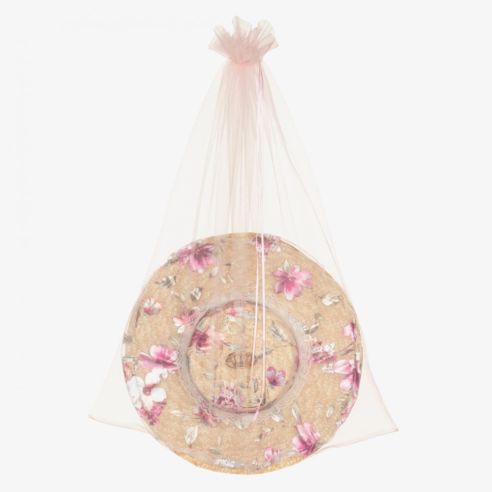 Junona-قبعة قش لون بيج للبنات | Childrensalon Outlet