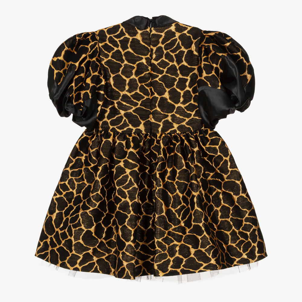 Junona-فستان جاكارد لون أسود وذهبي | Childrensalon Outlet