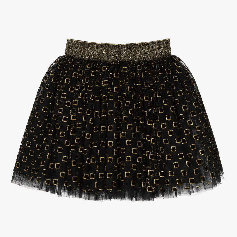 Junona-Girls Black & Gold Tulle Skirt | Childrensalon Outlet