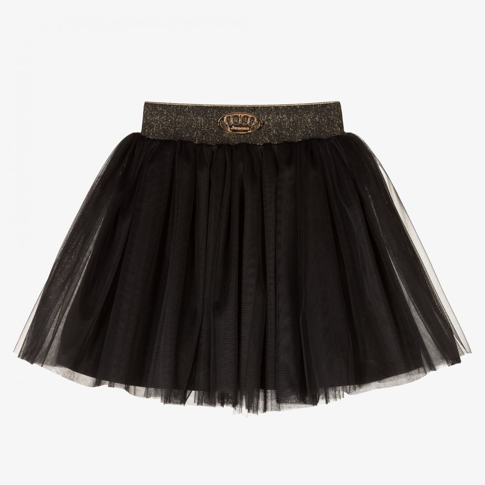 Junona - Girls Black Tulle Skirt | Childrensalon