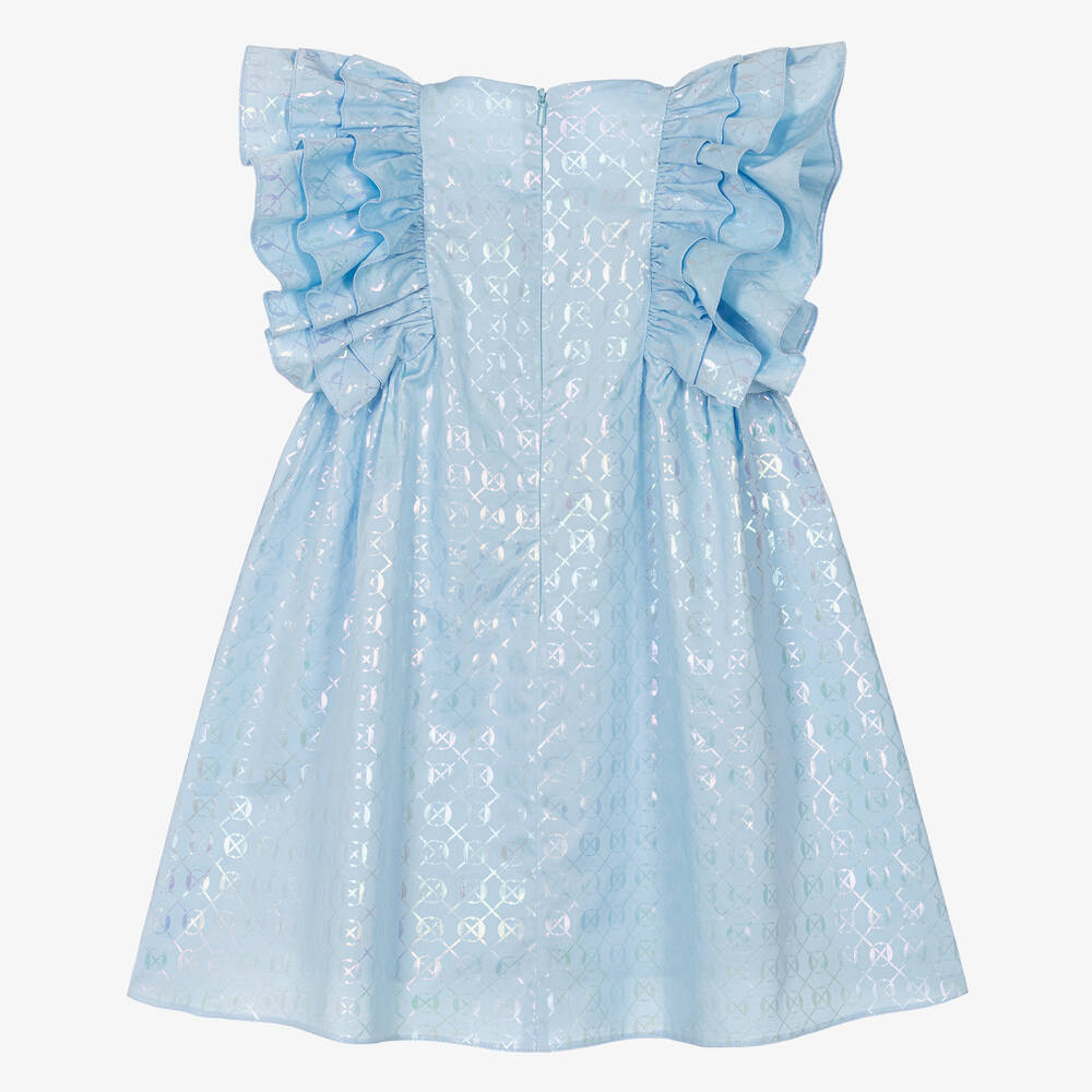 جونونا-فستان قطن بوبلين لون أزرق | Childrensalon Outlet