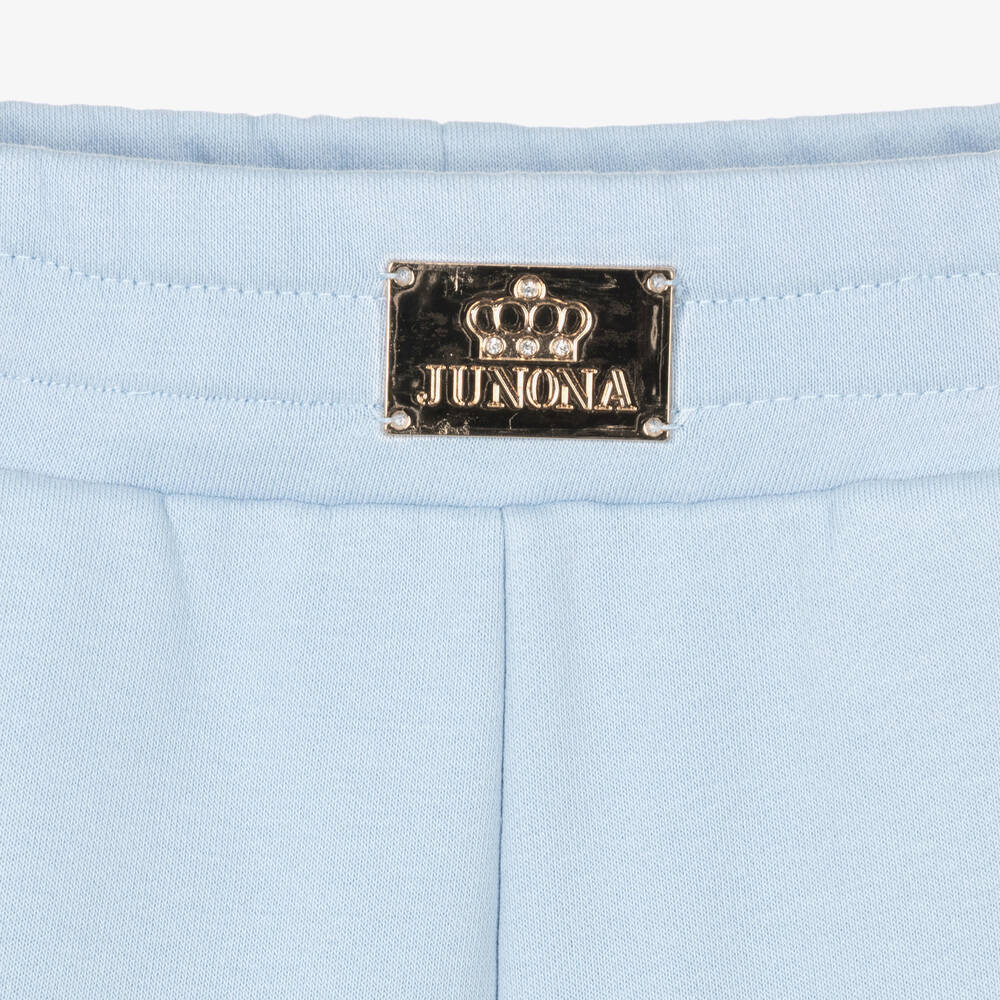 Junona-Girls Blue Cotton Joggers | Childrensalon Outlet