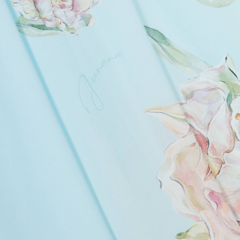 Junona-Girls Blue Floral Maxi Dress | Childrensalon Outlet