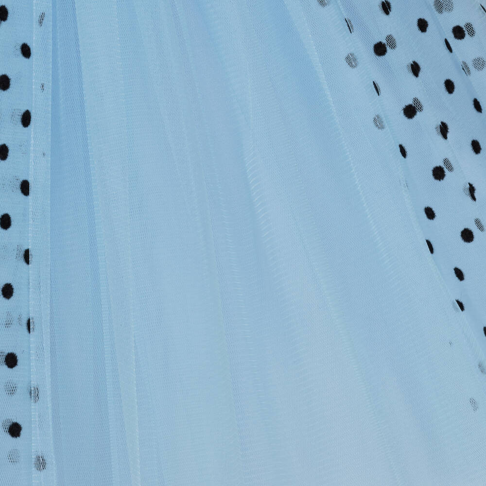 Junona-Girls Blue Polka Dot Skirt | Childrensalon Outlet