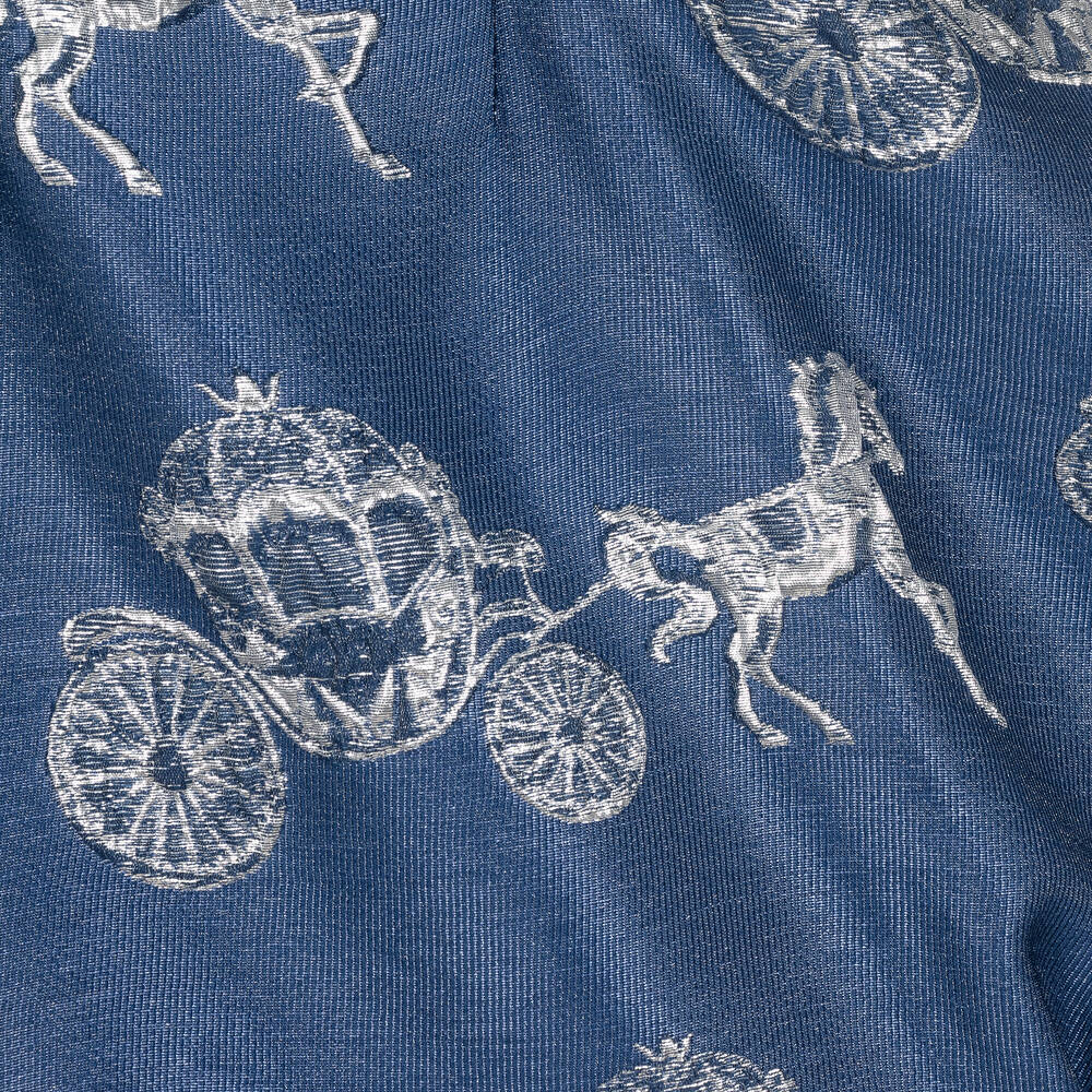 Junona-فستان جاكارد لون أزرق وفضّي | Childrensalon Outlet