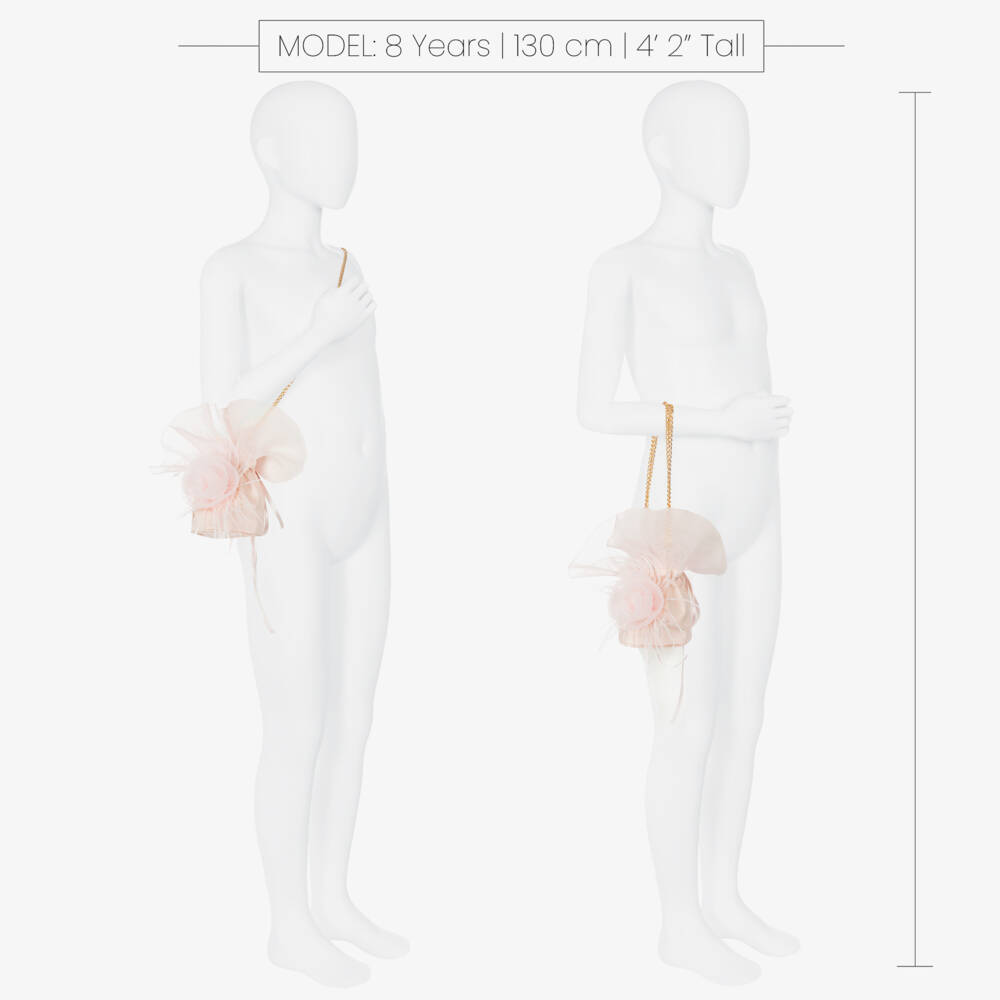 Junona-Girls Blush Ostrich Feather Pouch | Childrensalon Outlet