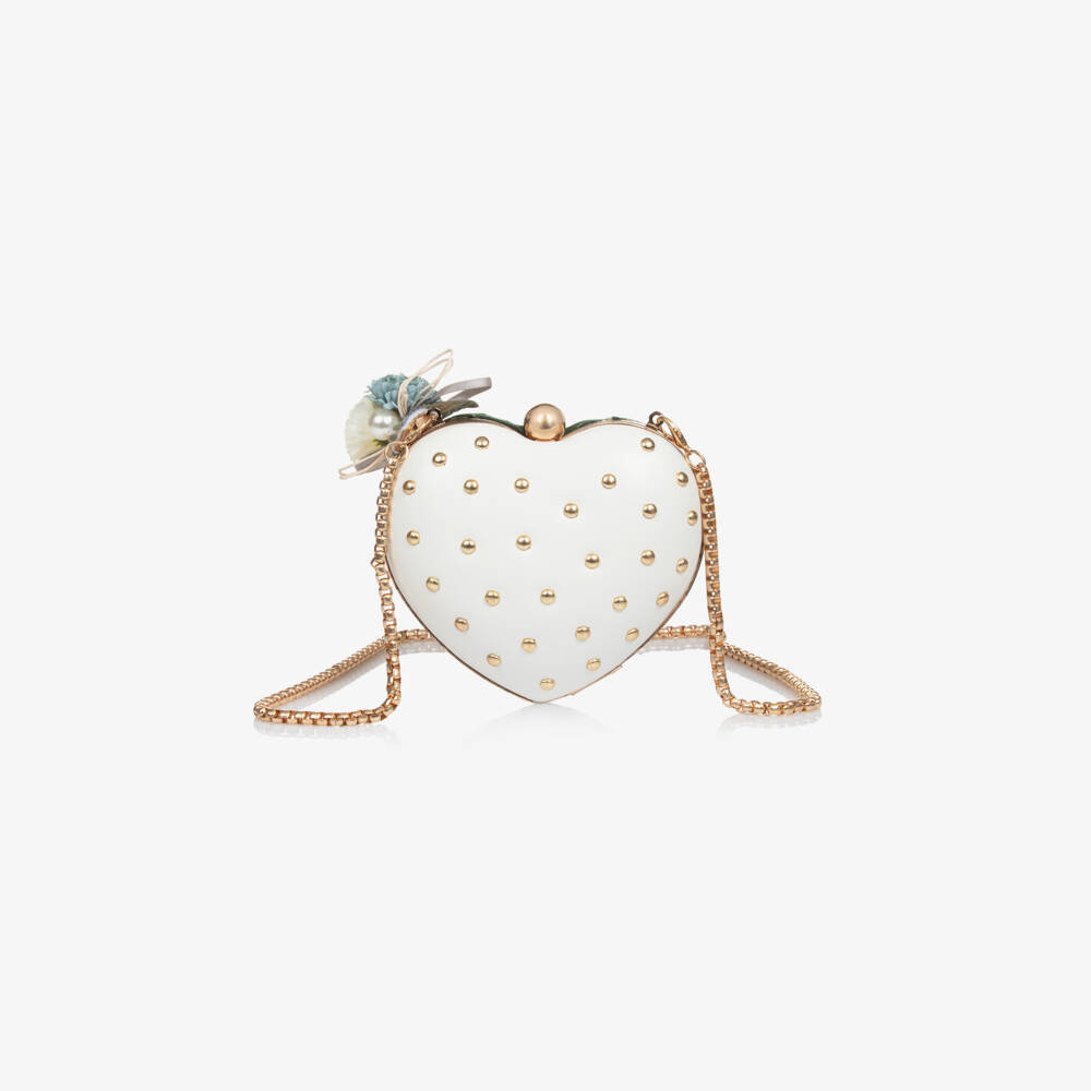 Junona-Girls Chic White & Gold Purse | Childrensalon Outlet