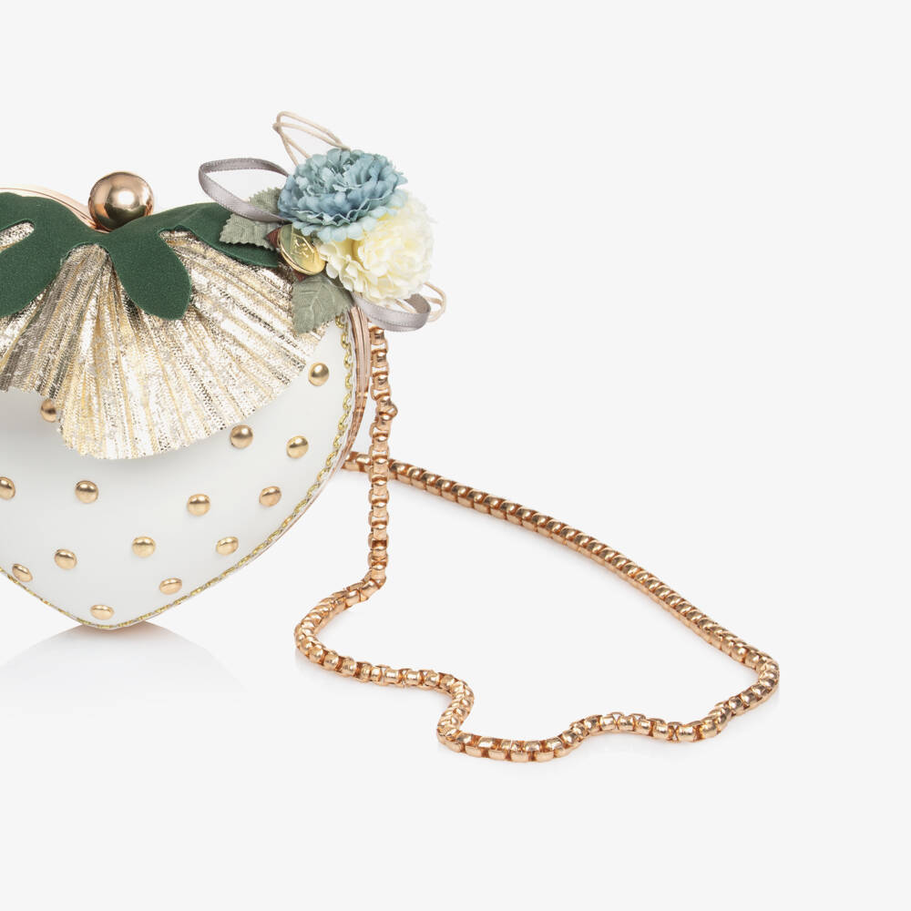 Junona-Girls Chic White & Gold Purse | Childrensalon Outlet
