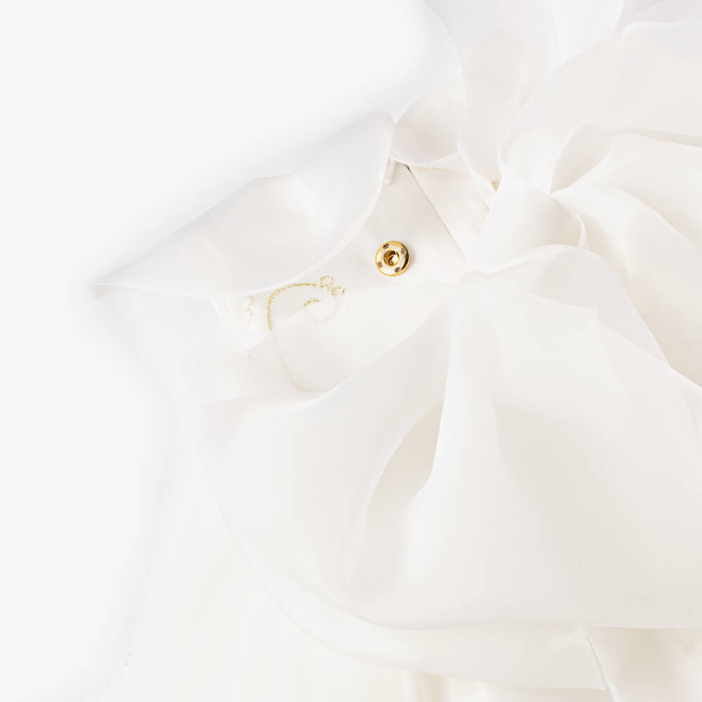 Junona-Girls Chiffon & Gold Embroidered Gown | Childrensalon Outlet