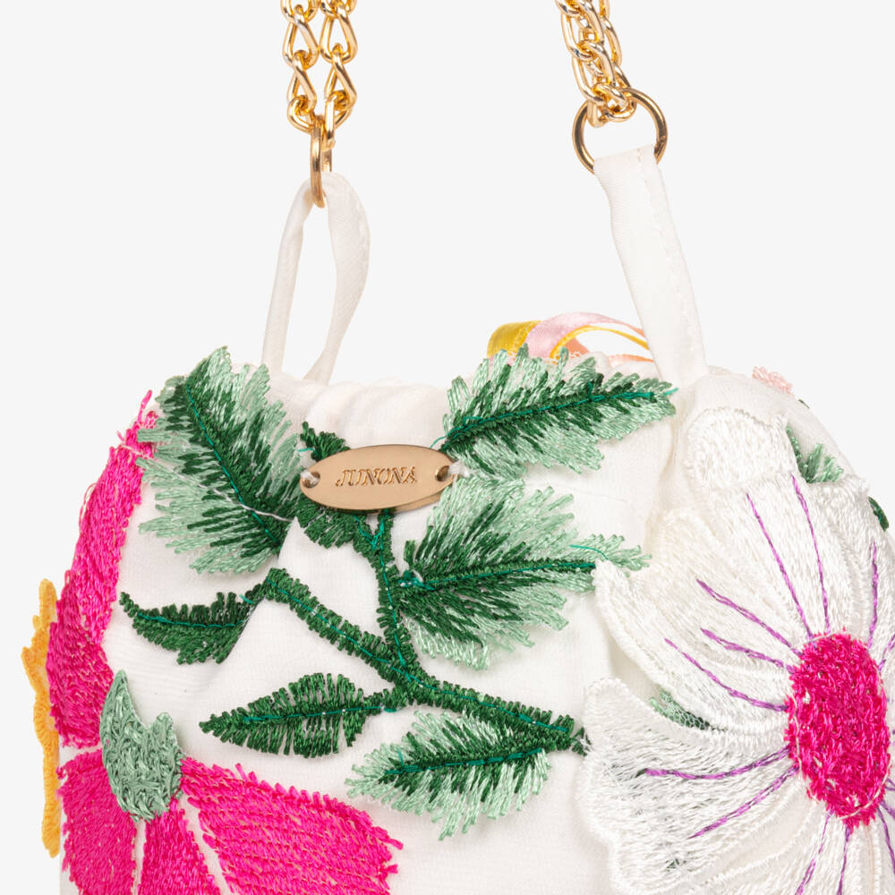 Junona-Girls Delicate Floral Tulle Purse | Childrensalon Outlet