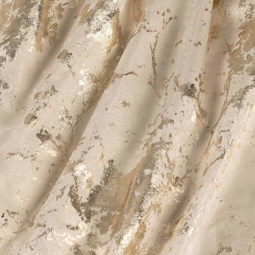 Junona-Элегантное кремовое и золотое платье с цветочным узором для девочек | Childrensalon Outlet