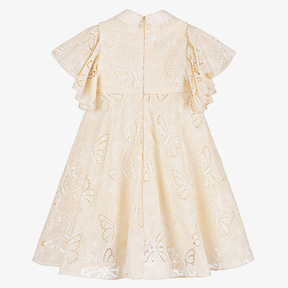Junona-فستان عاجي أنيق للبنات مزين بالترتر | Childrensalon Outlet