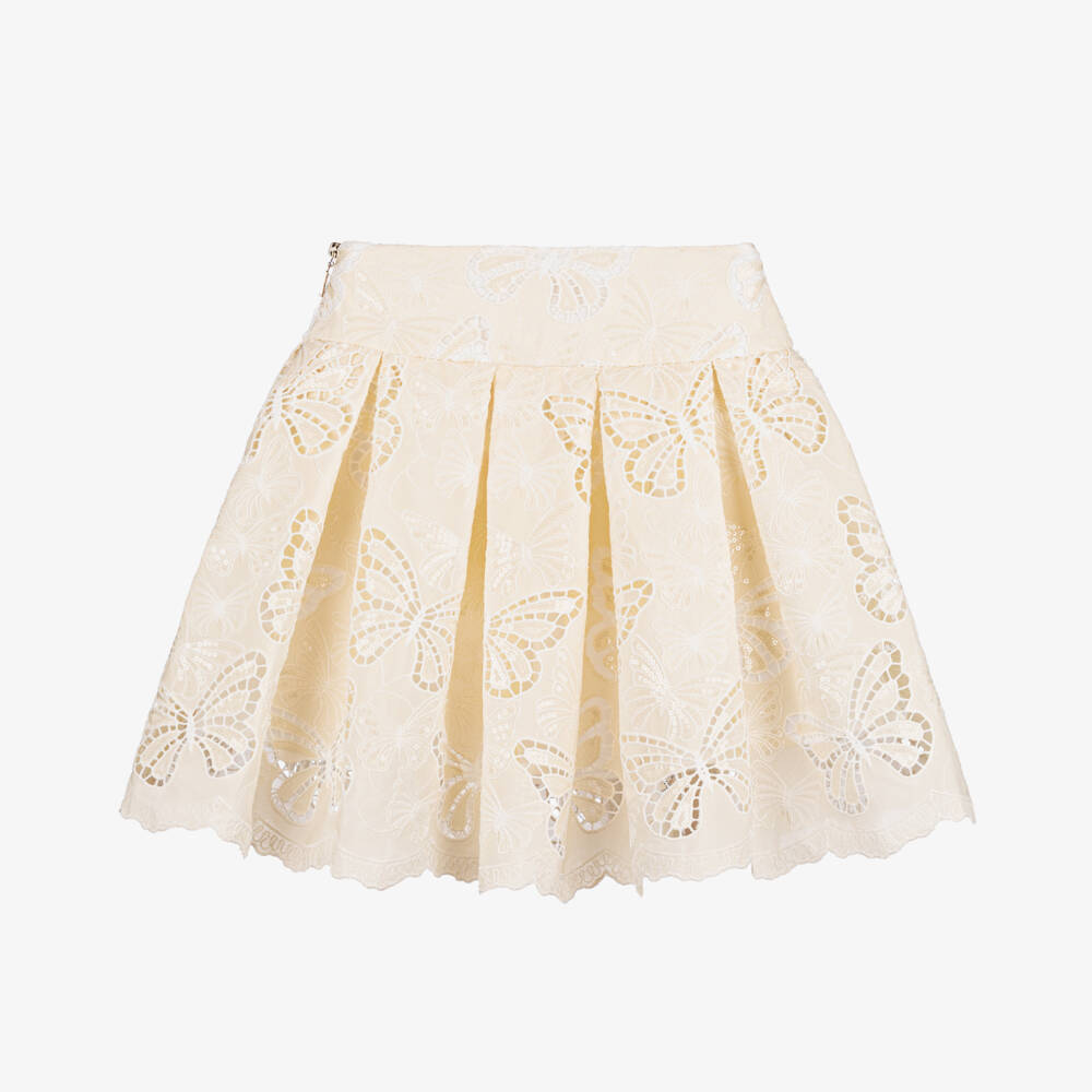 Junona-تنورة عاجية أنيقة للبنات مزينة بالترتر | Childrensalon Outlet