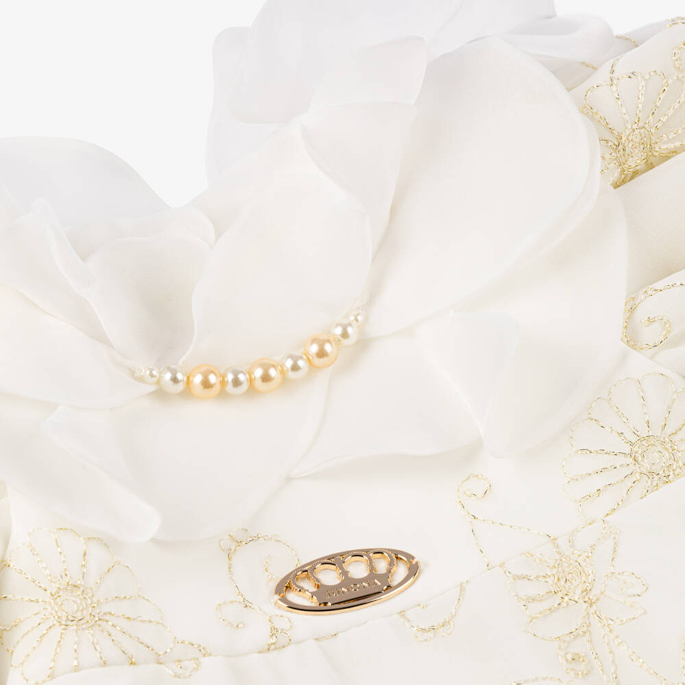 Junona-فستان أبيض أنيق مطرز للبنات | Childrensalon Outlet