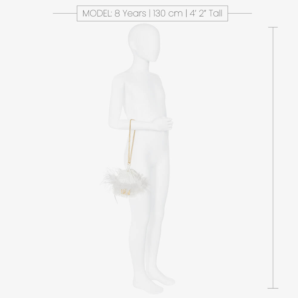 Junona-Girls Elegant White Feather Purse | Childrensalon Outlet