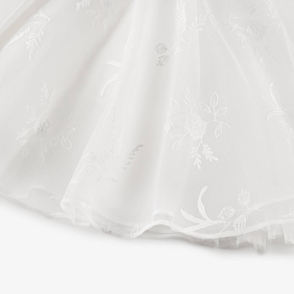 Junona-Girls Elegant White Floral Dress | Childrensalon Outlet