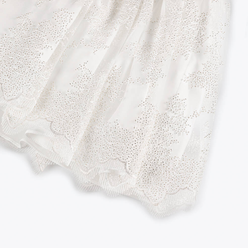 Junona-Элегантное белое прозрачное платье для девочек | Childrensalon Outlet