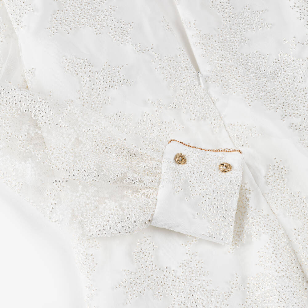 Junona-فستان تول أبيض أنيق للبنات | Childrensalon Outlet