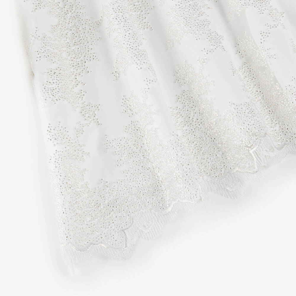 Junona-فستان تول أبيض أنيق للبنات | Childrensalon Outlet