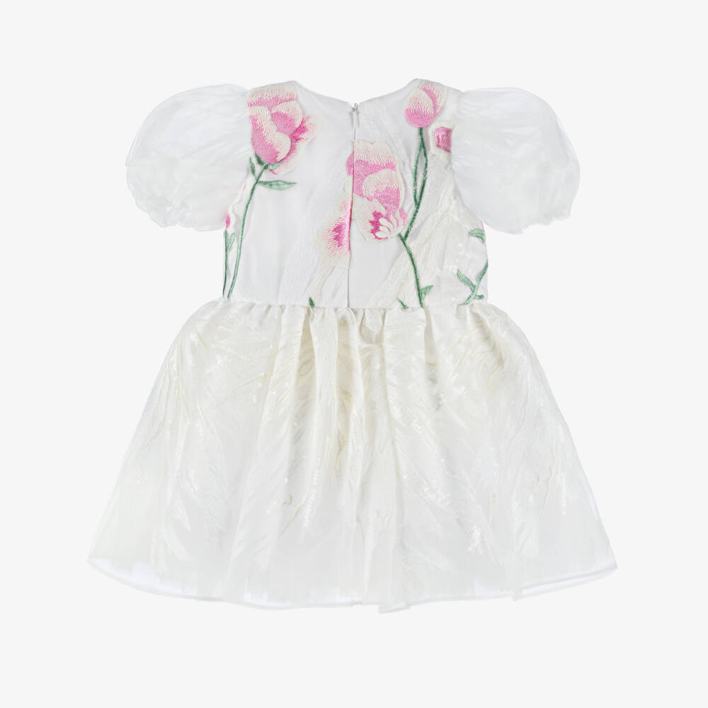 Junona-Girls Elegant White Tulle Gown | Childrensalon Outlet