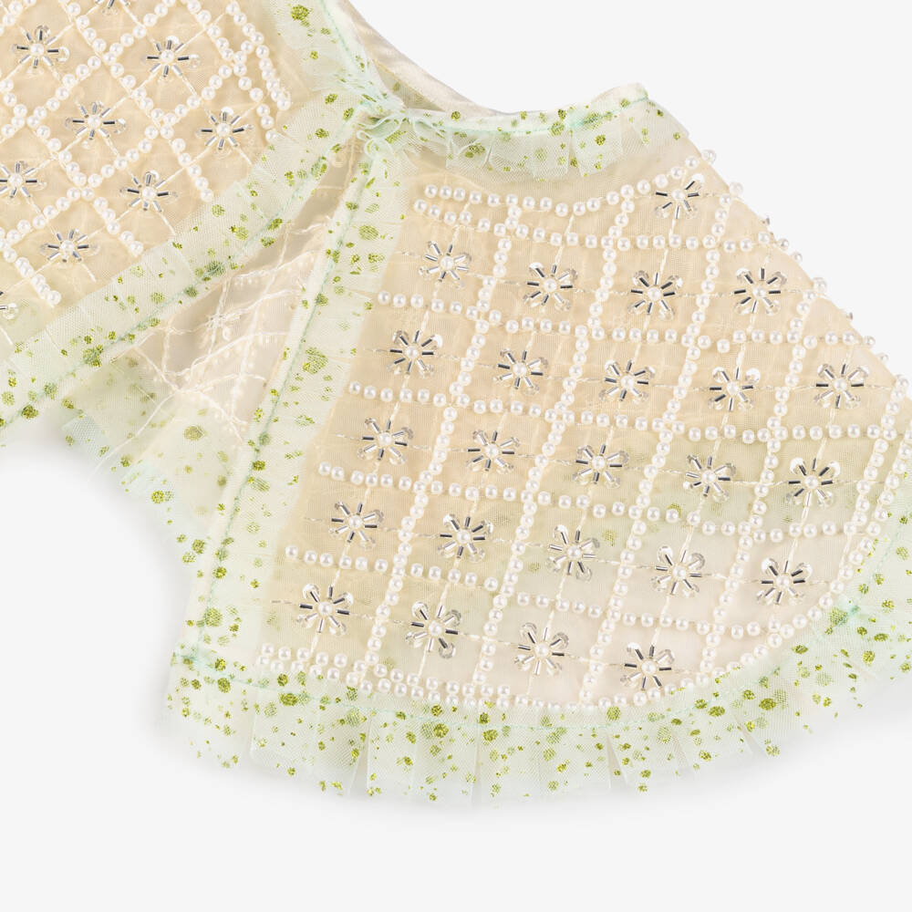 Junona-Girls Emerald Sequin Tulle Dress | Childrensalon Outlet