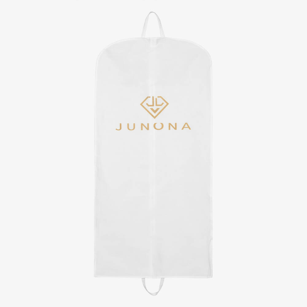 Junona-فستان عاجي ساحر للبنات مزين بالريش | Childrensalon Outlet