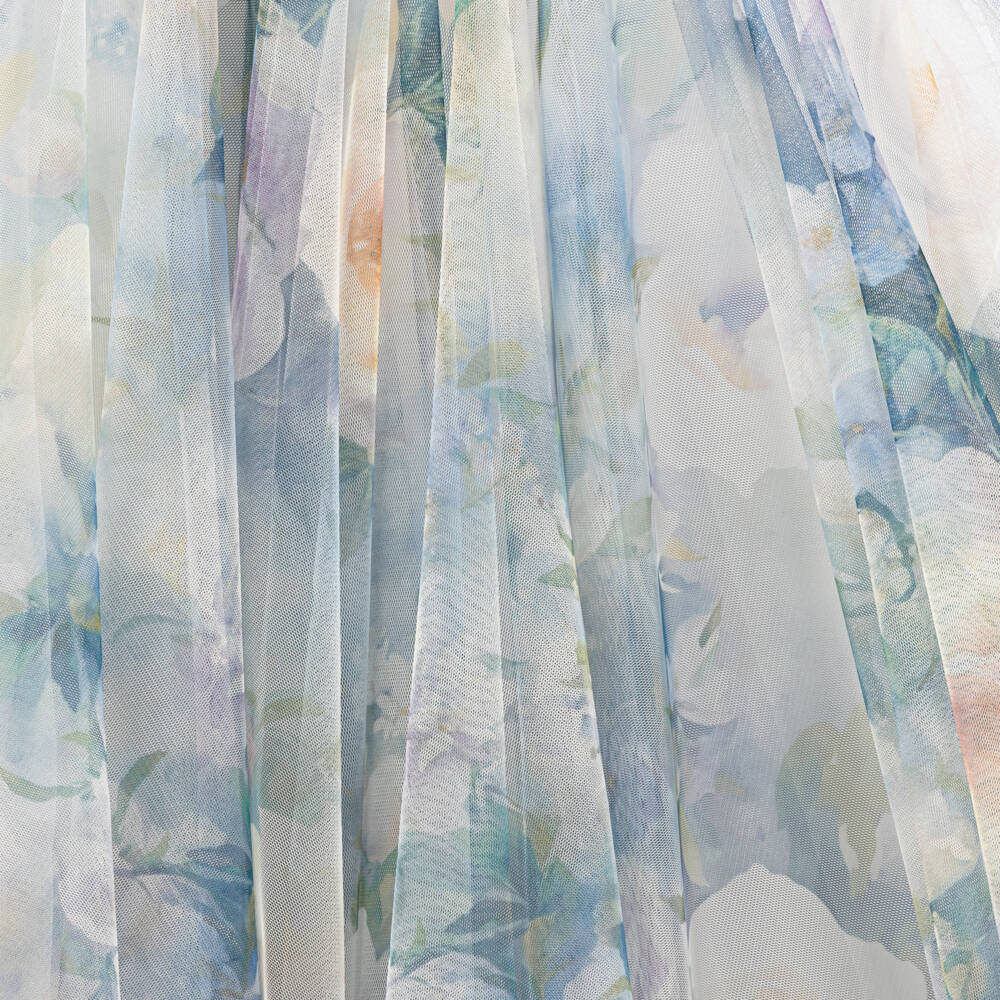 Junona-Girls Ethereal Blue Tulle Gown | Childrensalon Outlet