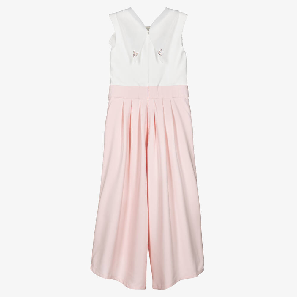 Junona-Girls Floral Pink Jumpsuit Delight | Childrensalon Outlet