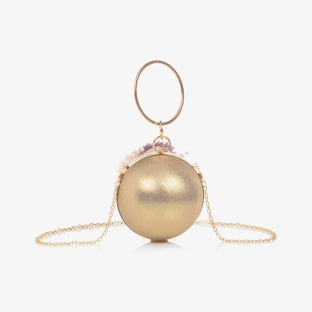 Junona-Girls Glitter Globe Floral Handbag | Childrensalon Outlet