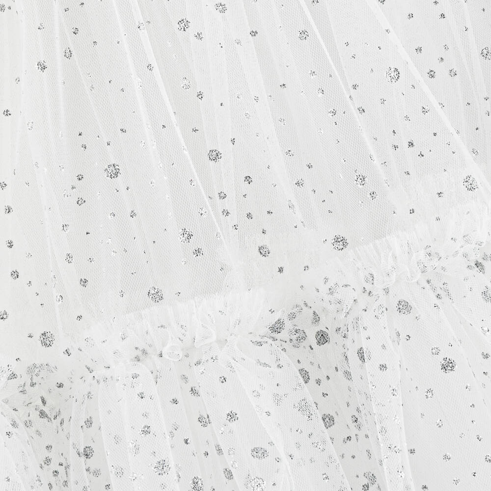 Junona-Girls Glittery White Tulle Gown | Childrensalon Outlet