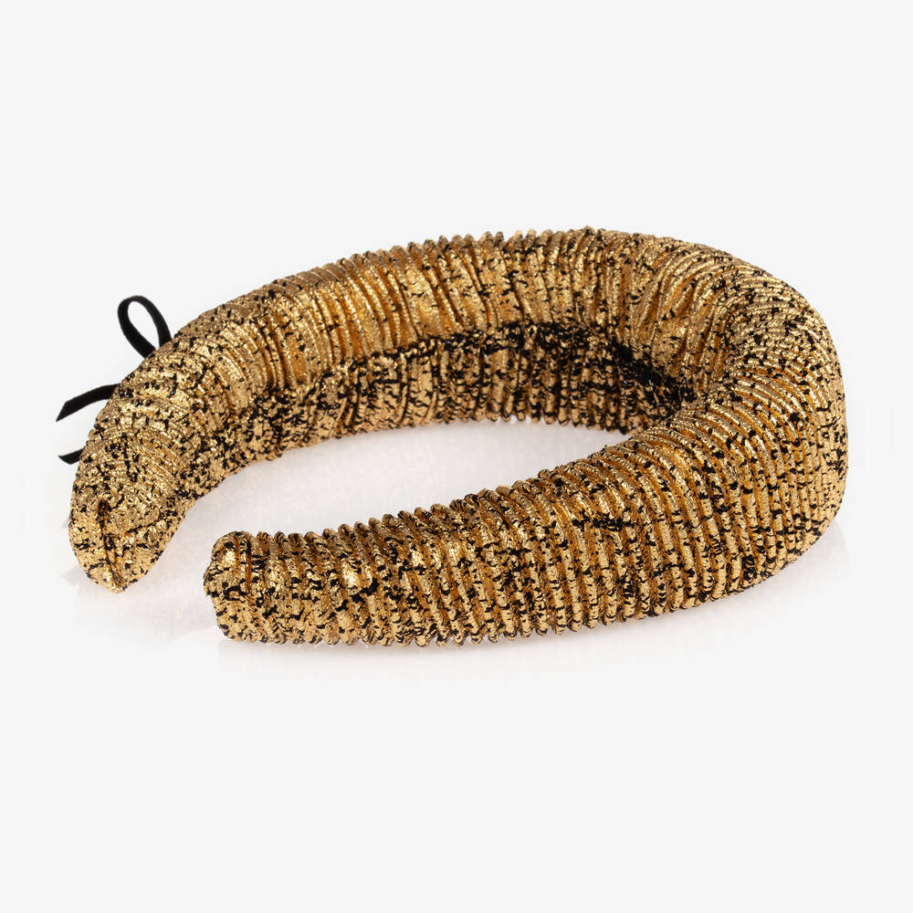 جونونا-طوق للشعر لون ذهبي وأسود للبنات | Childrensalon Outlet